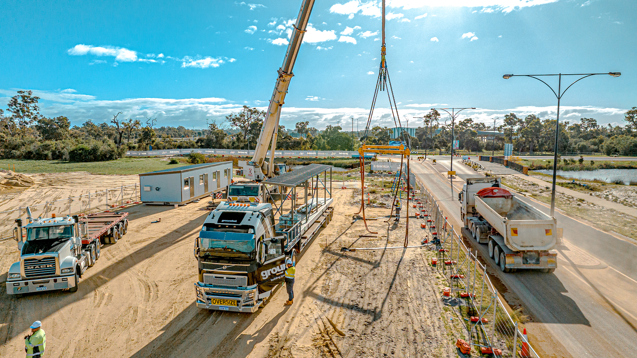Logistics - crane & truck